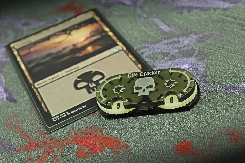 LITKO Life Counter Wheel | Health Point Tracker Dial | Victory Points Wheel | 0-99 | Compatible with Magic: The Gathering | Tabletop Games | Collectible Card Games | Living Card Games | Swamp (Black) - Image 2